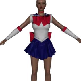 Sailor Moon Girl Character 3d model