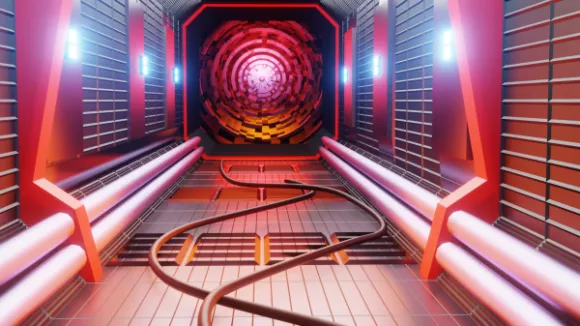 Scifi Hall 3d model Scifi Hall 3d model