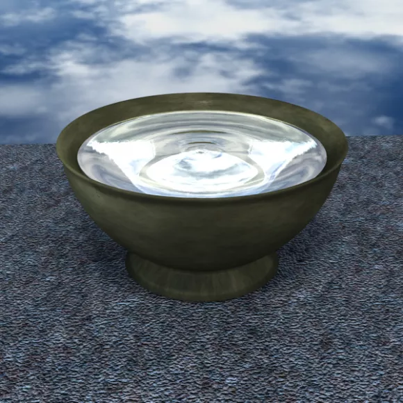 Simple Bowl With Water Inside 3d model Simple Bowl With Water Inside 3d model