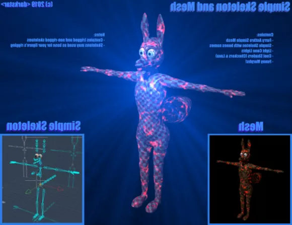 Girl Character With Plasma Rifle 3d model