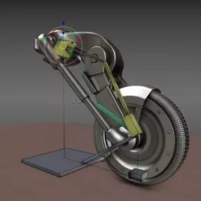Hydraulic Wheel With Rig 3d model