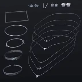 Small Silver Jewelry 3d model