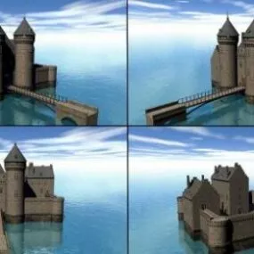 Small Castle Building 3d model
