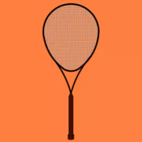 Tennis Squash Racquet 3d model