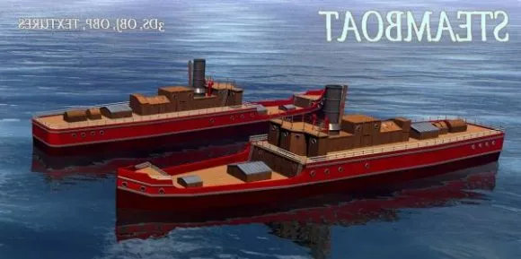 Steamboat 3d model Steamboat 3d model
