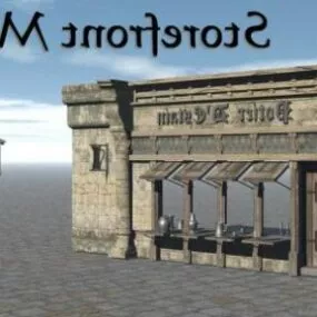 Storefront Medieval Building 3d model