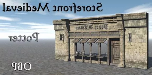 Storefront Medieval Building 3d model Storefront Medieval Building 3d model