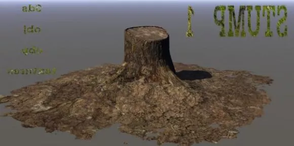 Stump 3d model Stump 3d model