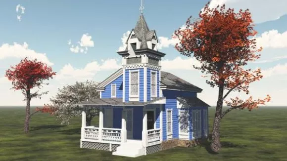 Chimney House Building Component 3d model