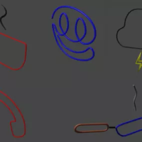 Simple Symbols Collection 3d model