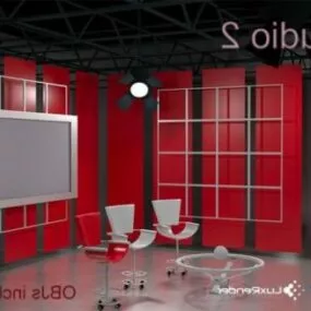Tv Studio Interior Room 3d model