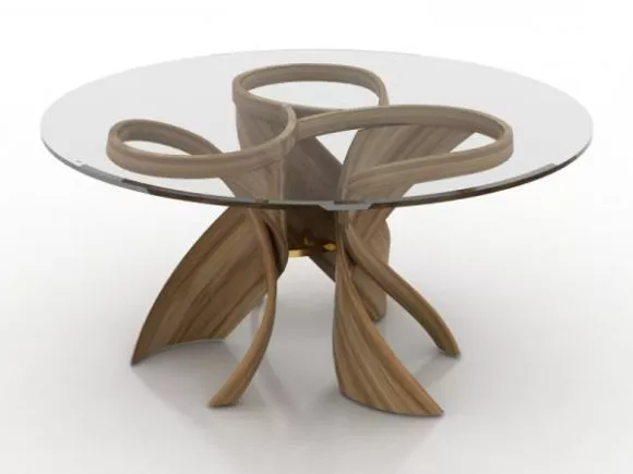 Table Rattan Creative Leg 3d model