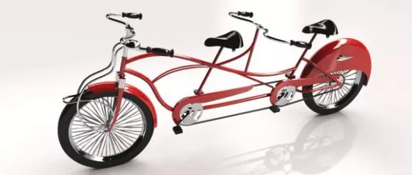 Small Folding Bicycle 3d model