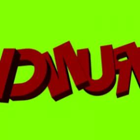 Cartoon Text Crunch 3d model