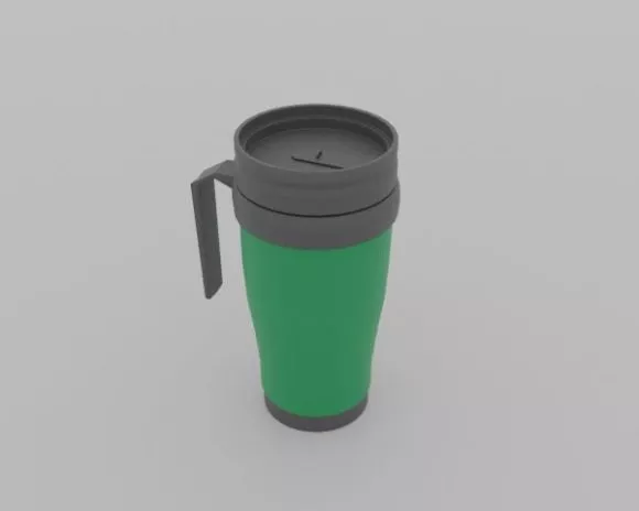 Old Wine Bottle With Label 3d model