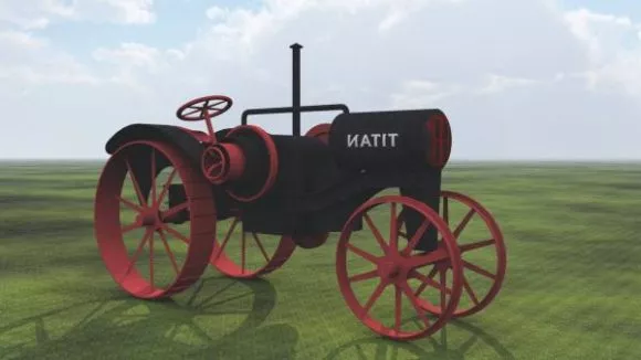 Classic Tractor 3d model Classic Tractor 3d model