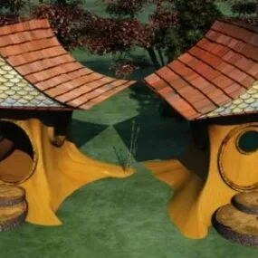 Cartoon Tree House 3d model