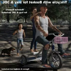 Tricycle Basket Front 3d model