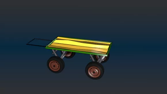 Old Wheel Cart 3d model Old Wheel Cart 3d model