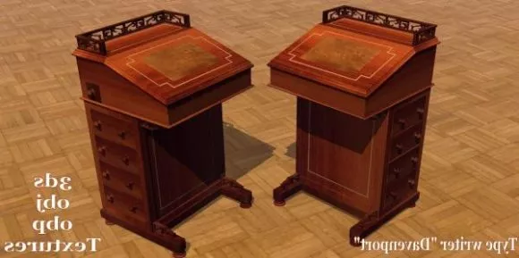 Home Work Table With Drawer 3d model