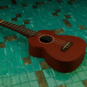 Wood Ukulele 3d model
