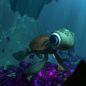 Underwater Sea Turtle Scene 3d model