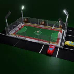 Street Soccer Court 3d model