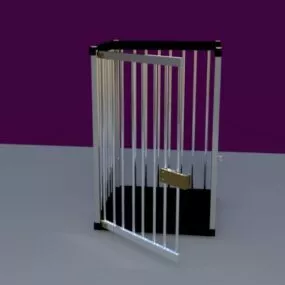 Vertical Steel Cage 3d model