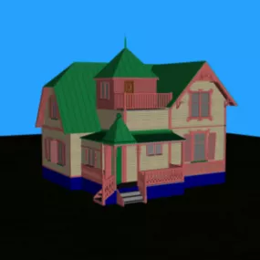 Low Poly Villa Ville 3d model