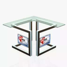 Tv Studio Desk 3d model
