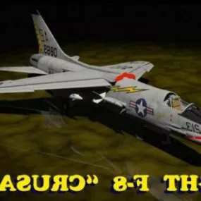 Vought F8 Aircraft 3d model