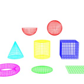 Wireframe Shape 3d model