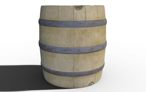 Old Wooden Barrel Storage 3d model Old Wooden Barrel Storage 3d model
