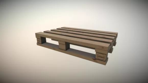 Pixel Block Game Building 3d model