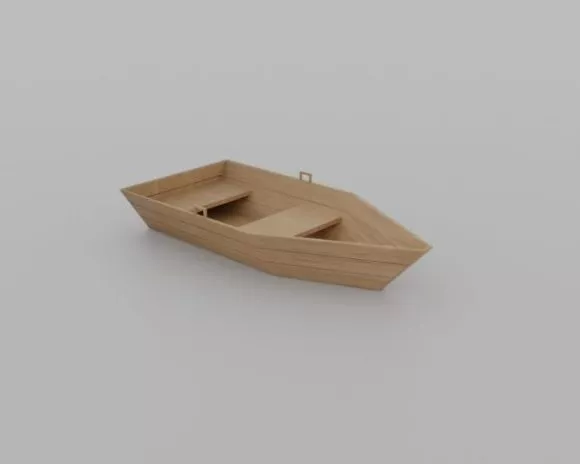 Old Rowboat 3d model