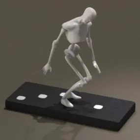 Low Poly Human Skeleton 3d model