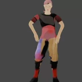 Beautiful Girl Animated Rigged 3d model
