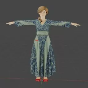 Beautiful Lady Human Character 3d model