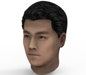Bruce Lee Head Character 3d model