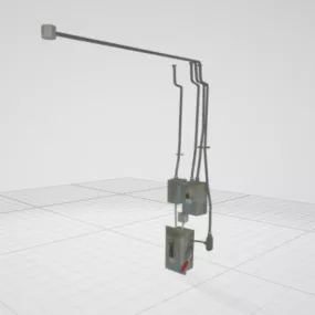 Electrical Industrial Lamp 3d model