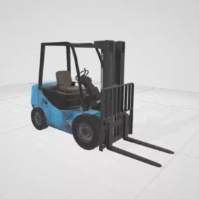 Blue Forklift 3d model