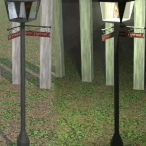 Street Lamppost Set 3d model
