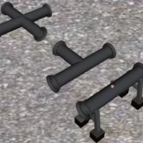 Industrial Pipeline 3d model