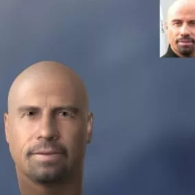John Travolta Head Character 3d model