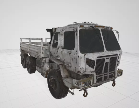 Abandoned Rock Building 3d model