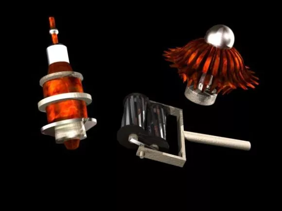 Electronic Parts Bladder And Shredder 3d model Electronic Parts Bladder And Shredder 3d model