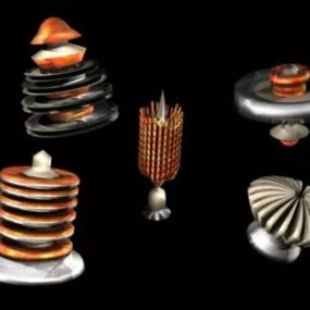 Electronic Parts Set 3d model
