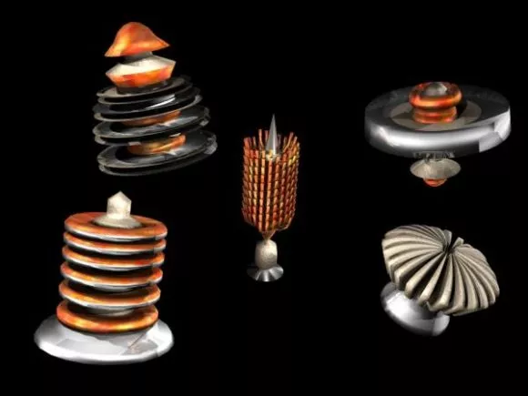 Electronic Parts Set 3d model Electronic Parts Set 3d model