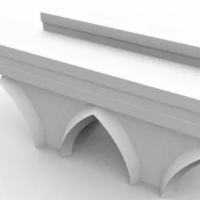 Simple Brick Bridge 3d model