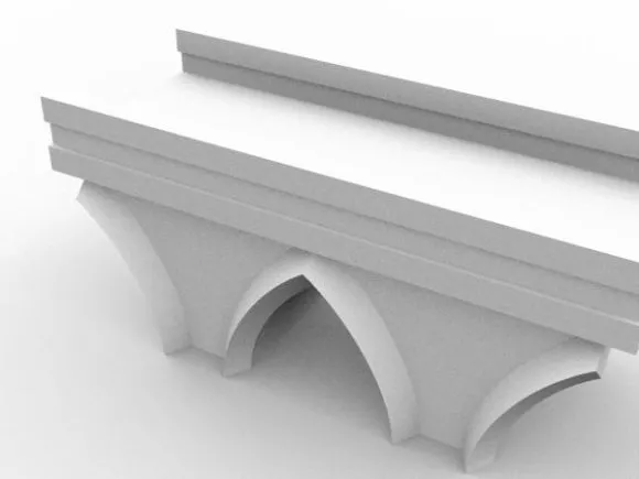 Bridge On Snow 3d model